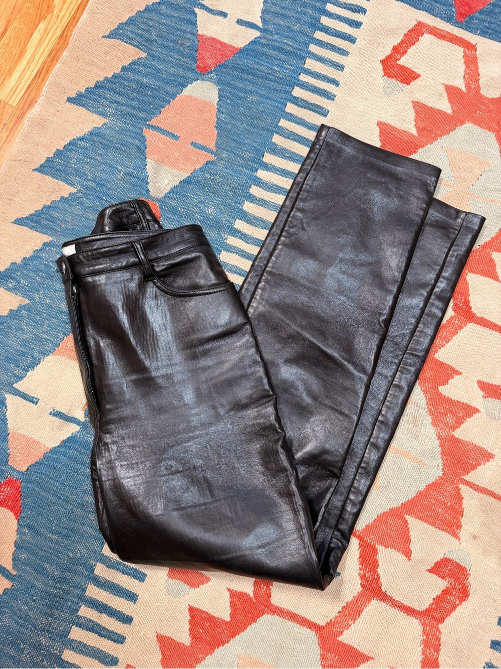 Artizia Wilfred The Melina Vegan Leather Pants in Black Sz 6 - Picture 4 of 11